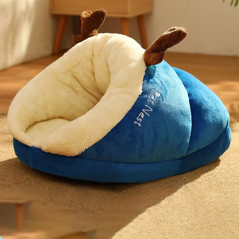 Cama Nido Refugio Pantufla / Diseño Cómodo y Seguro para tu Mascota