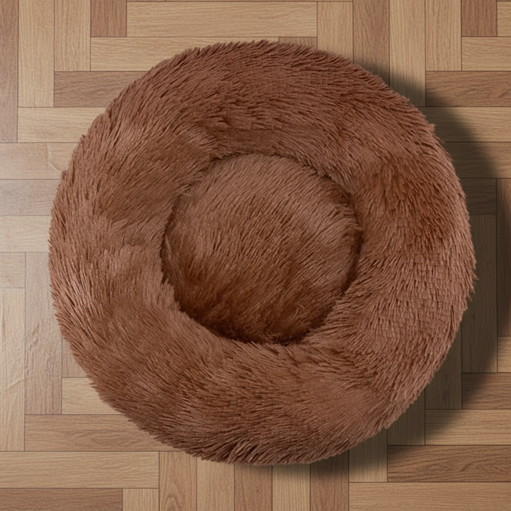 Cama Redonda Felpa Larga / Sofá Suave y Cálido para Perros y Gatos